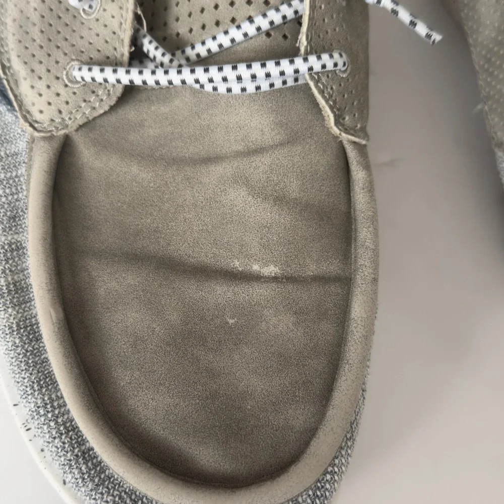 Hey Dude Gray and White Men’s‎ Loafers Sz 11
